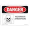 Signmission Safety Sign, OSHA Danger, 5" Height, 7" Width, Hazardous ATMosphere, Landscape OS-DS-D-57-L-1811 - alternate 1